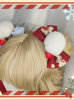 Christmas Sheep Bow Hair Clip