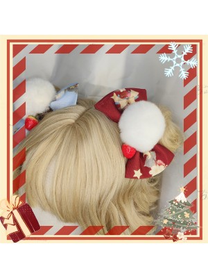 Christmas Sheep Bow Hair Clip