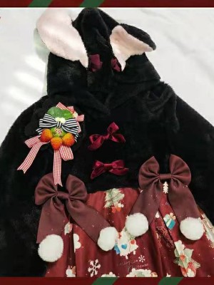 Christmas Sheep Fuzzy Ball Bowknot