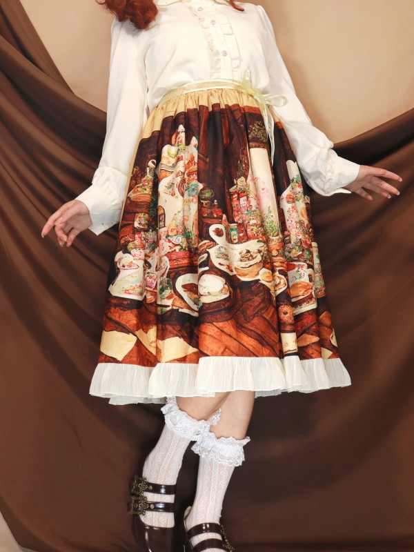 Angelic Kingdom Original printed skirt Christmas table Angelic Kingdom Original printed skirt Christmas table