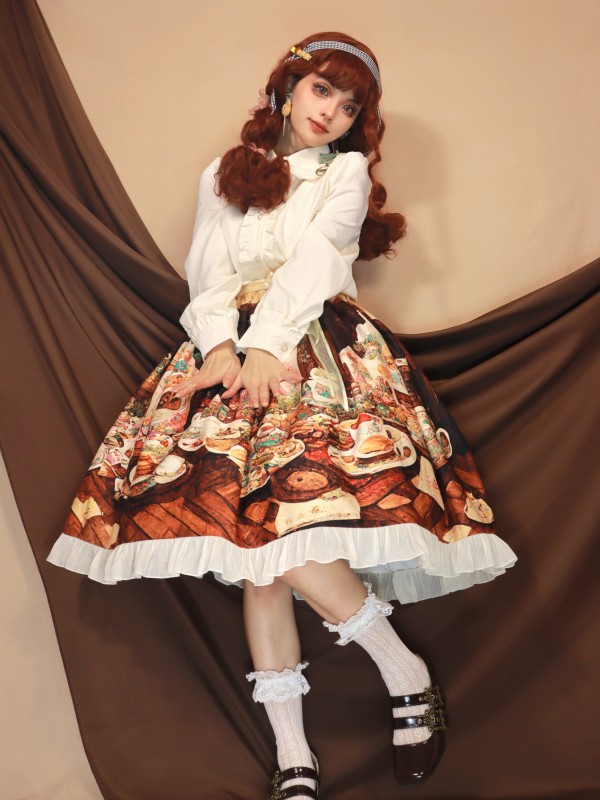 Angelic Kingdom Original printed skirt Christmas table Angelic Kingdom Original printed skirt Christmas table