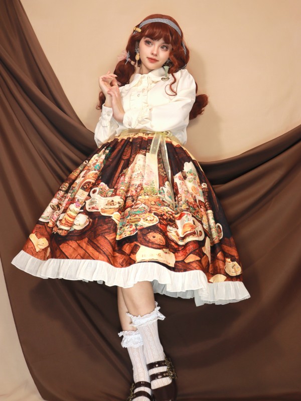 Angelic Kingdom Original printed skirt Christmas table Angelic Kingdom Original printed skirt Christmas table