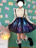 Colorful Window printed Gothic skirt