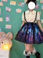 Colorful Window printed Gothic skirt