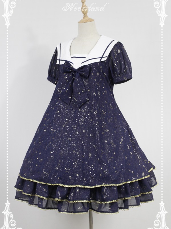 Constellation Kindergarten Sailor Collar One-piece