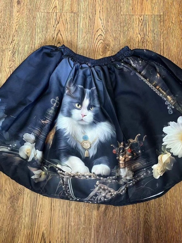 Count Cat Gothic half skirt