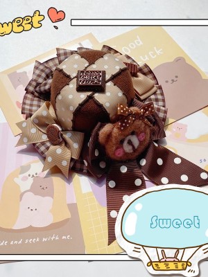 Cute Brown Bear Mini Top Hat