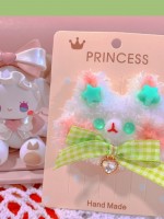 Cute Plush Soft Touch Bunny Hairpin