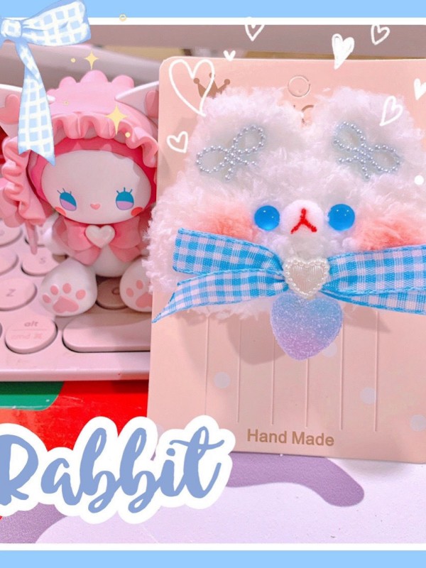 Cute Plush Soft Touch Bunny Hairpin Cute Plush Soft Touch Bunny Hairpin