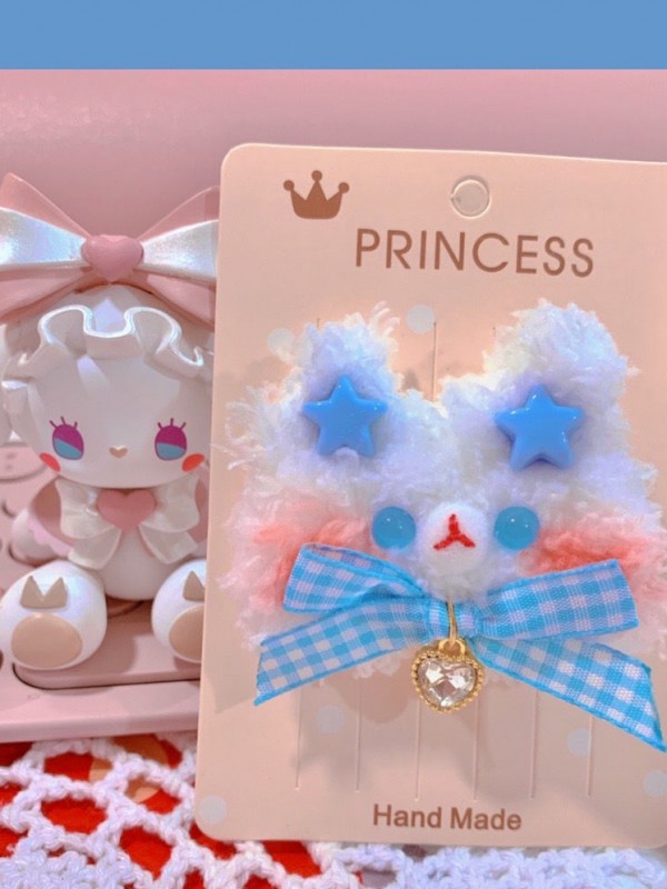 Cute Plush Soft Touch Bunny Hairpin