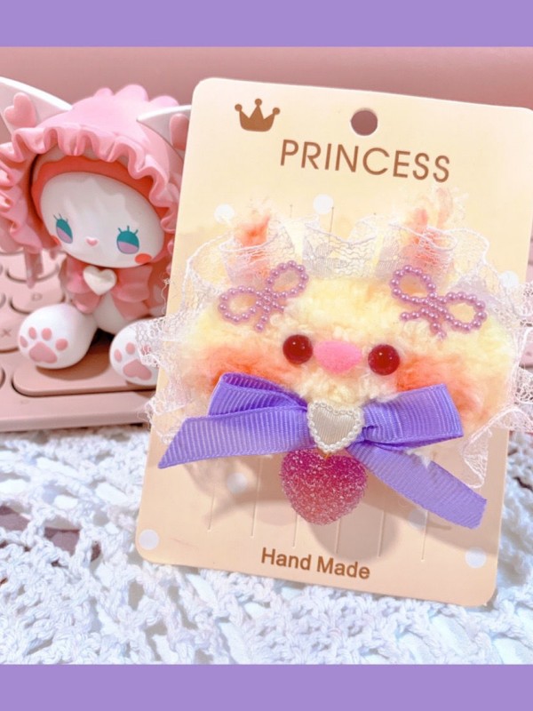 Cute Plush Soft Touch Bunny Hairpin