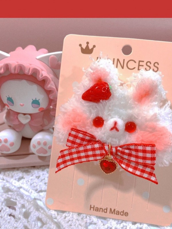 Cute Plush Soft Touch Bunny Hairpin Cute Plush Soft Touch Bunny Hairpin
