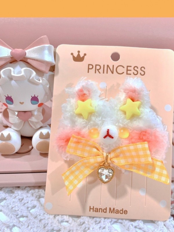 Cute Plush Soft Touch Bunny Hairpin