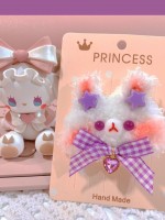 Cute Plush Soft Touch Bunny Hairpin