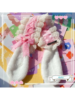 Cute Hairband with Plush Bunny Ears