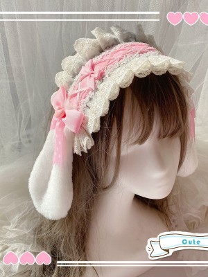 Cute Hairband with Plush Bunny Ears