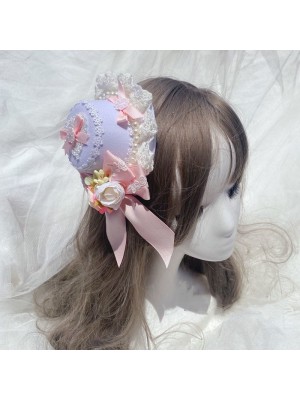 Cute Lolita Mini Top Hat with Flower