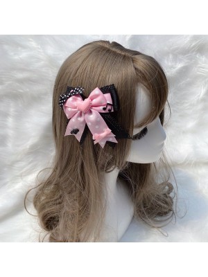 Cute Pink Bow Hair Clip