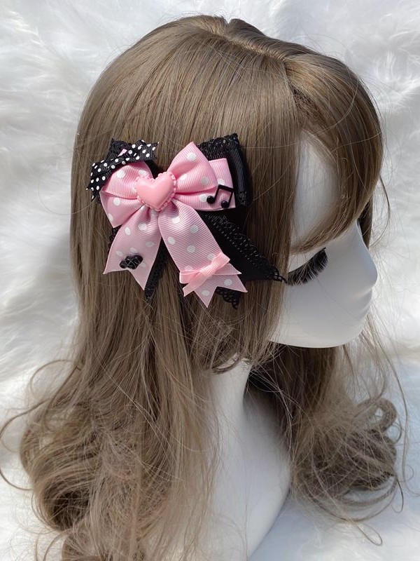 Cute Pink Bow Hair Clip