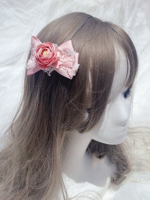 Cute Pink Flower Hair Clip