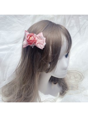 Cute Pink Flower Hair Clip