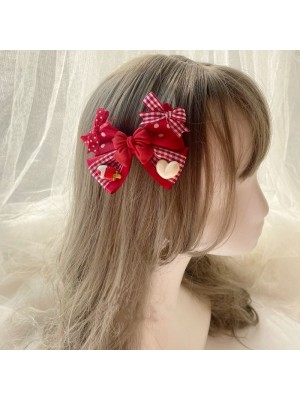 Cute Red Bowknot Hair Clip