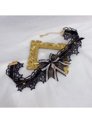 Dark Black Gothic Lolita Choker