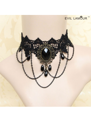 Dark Gothic Lace Choker