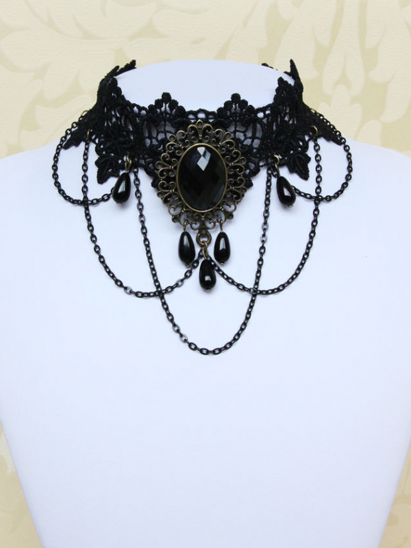 Dark Gothic Lace Choker