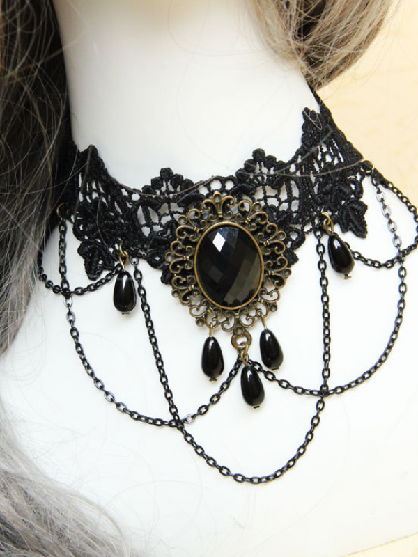 Dark Gothic Lace Choker