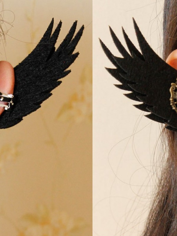 Dark Wings Fringe Earings
