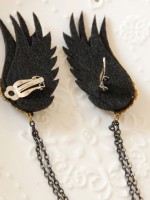 Dark Wings Fringe Earings