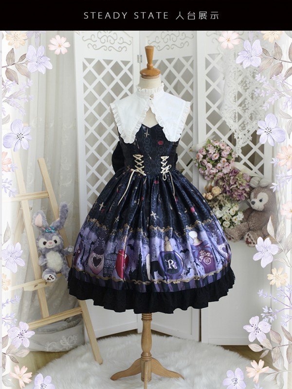 Dawn Rose-Siren Perfume Bottles Halloween Jumperskirt Dawn Rose-Siren Perfume Bottles Halloween Jumperskirt