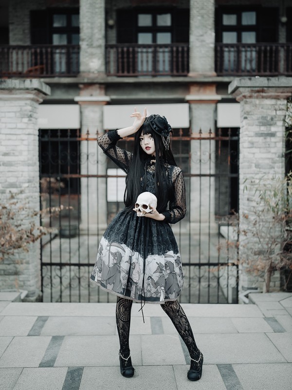 Delorme Grey Crow Jumperskirt Delorme Grey Crow Jumperskirt