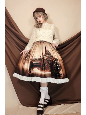 Angelic Kingdom Original printed skirt Differential unit