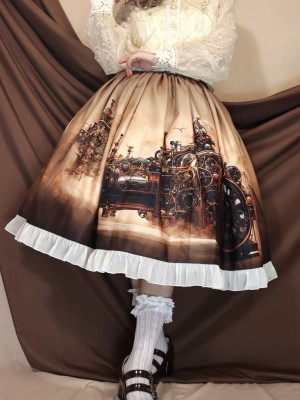 Angelic Kingdom Original printed skirt Differential unit