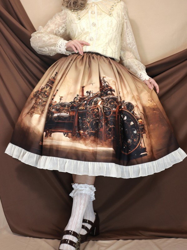 Angelic Kingdom Original printed skirt Differential unit