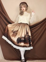 Angelic Kingdom Original printed skirt Differential unit