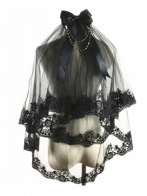 Gothic Lolita Double Lace Veil