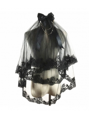 Gothic Lolita Double Lace Veil