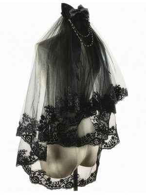 Gothic Lolita Double Lace Veil