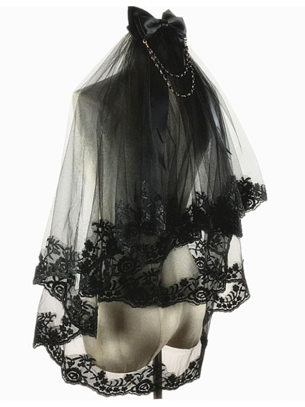 Gothic Lolita Double Lace Veil