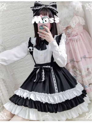 Eieyomi - Black Sugar Suspender Skirt