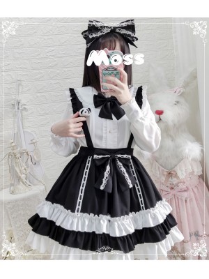 Eieyomi - Black Sugar Suspender Skirt