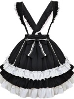 Eieyomi - Black Sugar Suspender Skirt