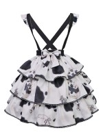 Eieyomi - Sweet Milk Candy Suspender Skirt