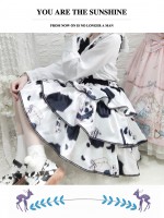 Eieyomi - Sweet Milk Candy Suspender Skirt