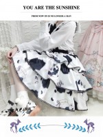 Eieyomi - Sweet Milk Candy Suspender Skirt Eieyomi - Sweet Milk Candy Suspender Skirt
