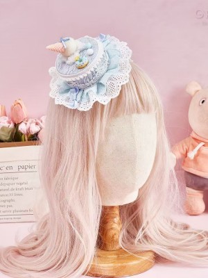 Cake /Ice cream/Donut Theme Mini Hat -- Dessert Hair Clip