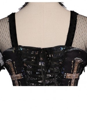 YINGLUOFU - Skull&Butterfly Gothic One-piece